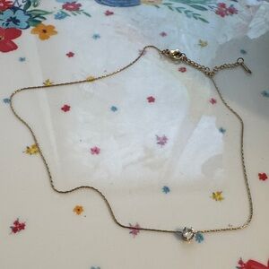 Elegant Gold Necklace with Crystal Pendant